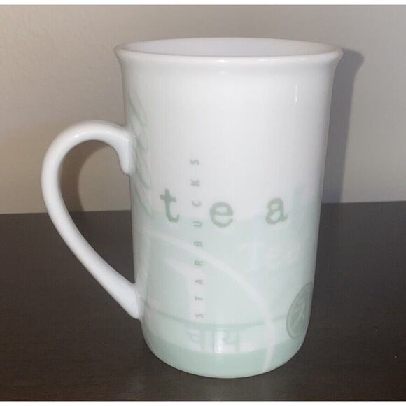 Starbucks Tazo Tea Green White Mug Cup 8 oz Retired in 1998 - Picture 1 of 6